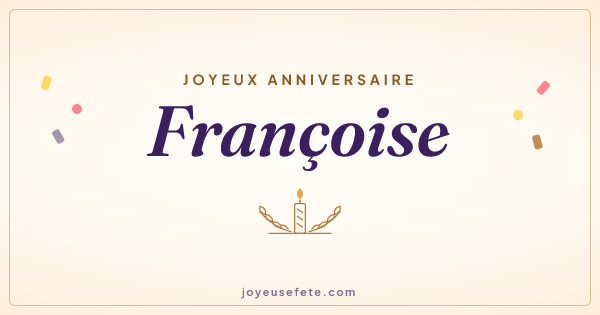 Image « Joyeux anniversaire Françoise » au format large