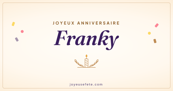 Image « Joyeux anniversaire Franky » au format large