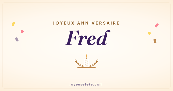 Image « Joyeux anniversaire Fred » au format large