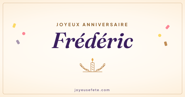 Image « Joyeux anniversaire Frédéric » au format large
