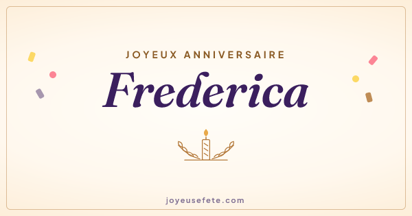 Image « Joyeux anniversaire Frederica » au format large