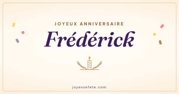 Image « Joyeux anniversaire Frédérick » au format large