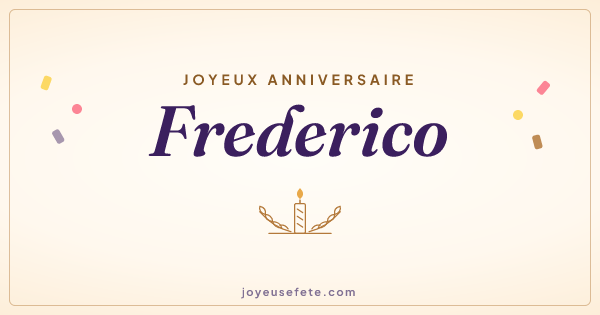 Image « Joyeux anniversaire Frederico » au format large