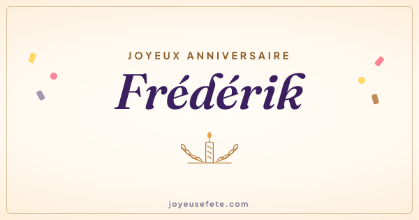 Image « Joyeux anniversaire Frédérik » au format large