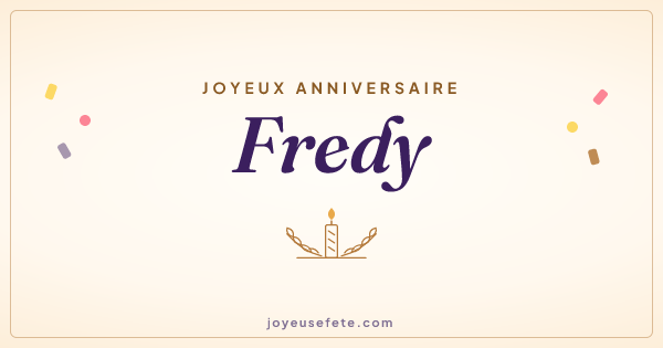 Image « Joyeux anniversaire Fredy » au format large