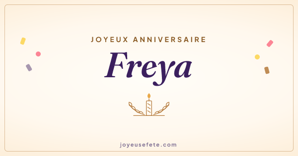 Image « Joyeux anniversaire Freya » au format large