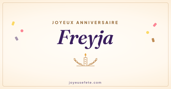 Image « Joyeux anniversaire Freyja » au format large