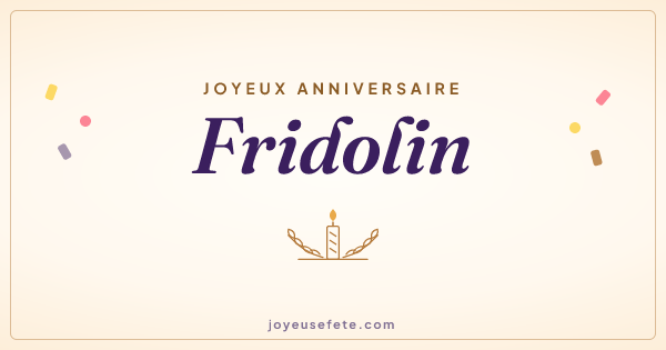 Image « Joyeux anniversaire Fridolin » au format large