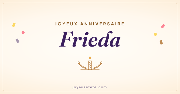 Image « Joyeux anniversaire Frieda » au format large