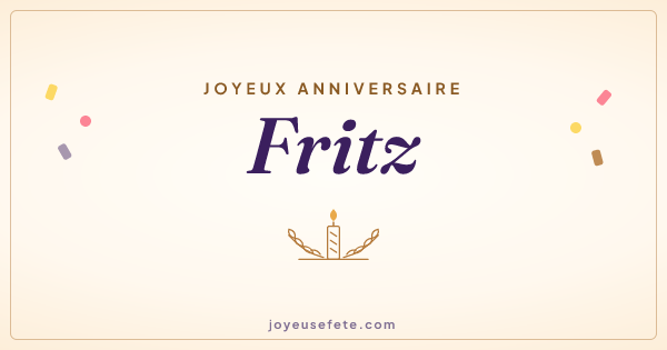 Image « Joyeux anniversaire Fritz » au format large