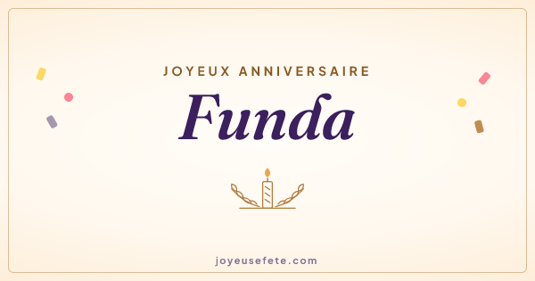 Image « Joyeux anniversaire Funda » au format large