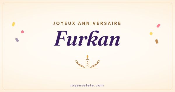 Image « Joyeux anniversaire Furkan » au format large