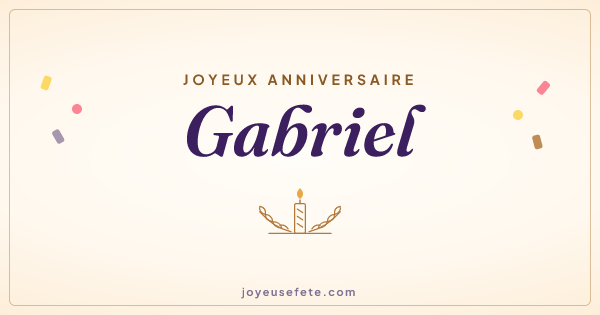 Image « Joyeux anniversaire Gabriel » au format large