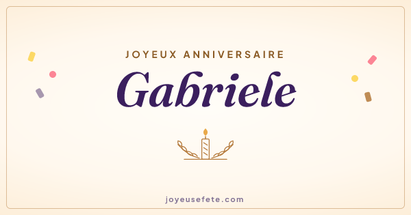 Image « Joyeux anniversaire Gabriele » au format large