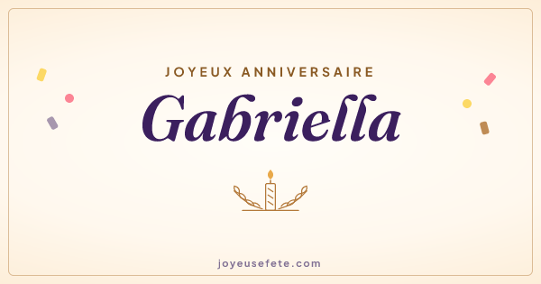 Image « Joyeux anniversaire Gabriella » au format large