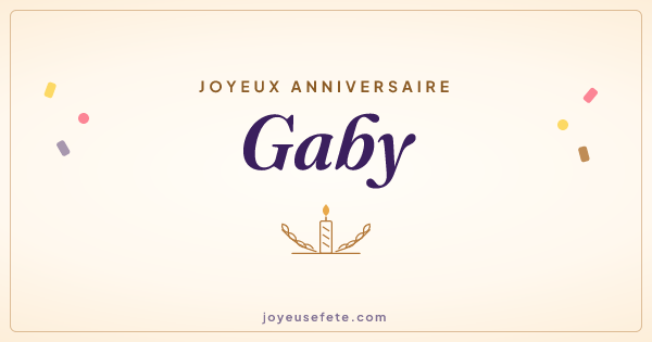Image « Joyeux anniversaire Gaby » au format large