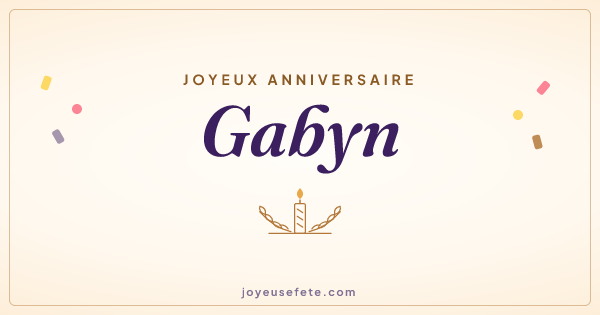 Image « Joyeux anniversaire Gabyn » au format large