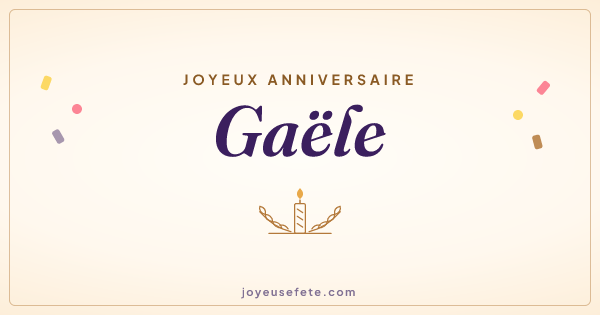 Image « Joyeux anniversaire Gaële » au format large