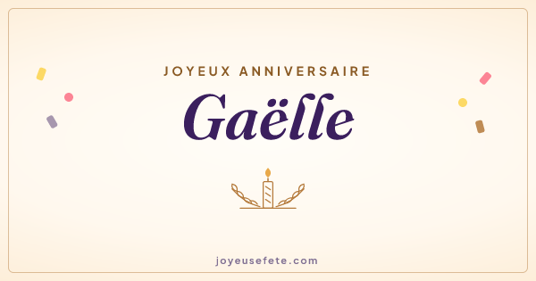 Image « Joyeux anniversaire Gaëlle » au format large