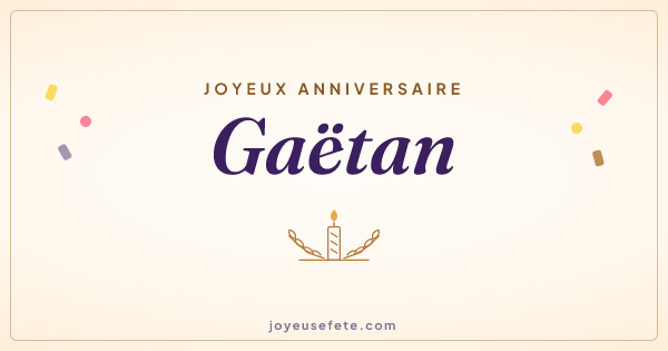 Image « Joyeux anniversaire Gaëtan » au format large