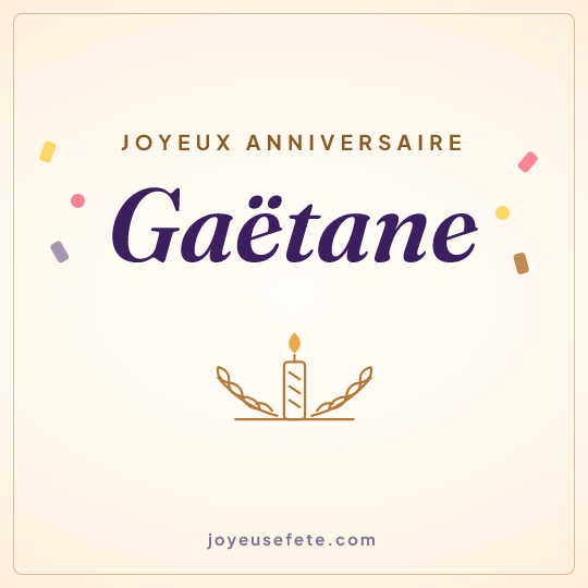 Image carrée « Joyeux anniversaire Gaëtane » pour WhatsApp