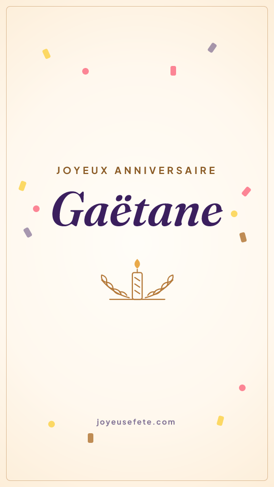 Image « Joyeux anniversaire Gaëtane » au format story