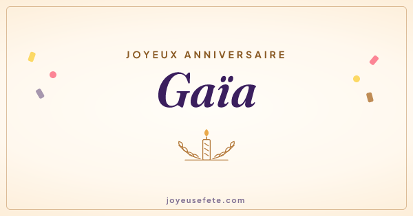 Image « Joyeux anniversaire Gaïa » au format large