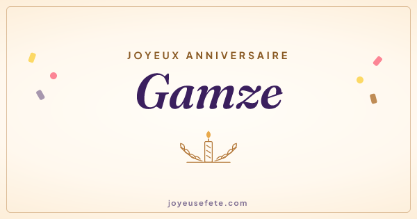 Image « Joyeux anniversaire Gamze » au format large