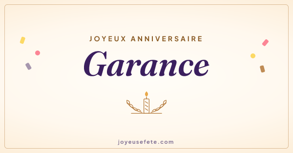 Image « Joyeux anniversaire Garance » au format large