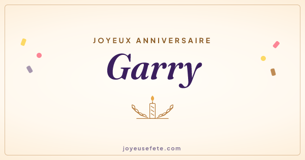 Image « Joyeux anniversaire Garry » au format large