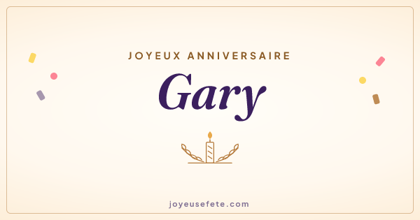 Image « Joyeux anniversaire Gary » au format large
