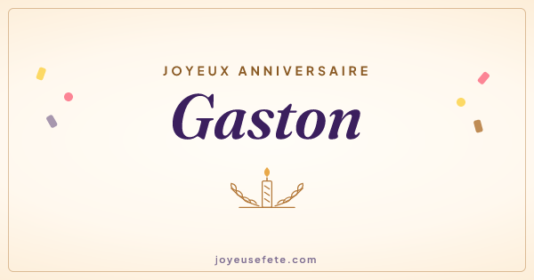 Image « Joyeux anniversaire Gaston » au format large