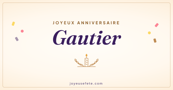 Image « Joyeux anniversaire Gautier » au format large