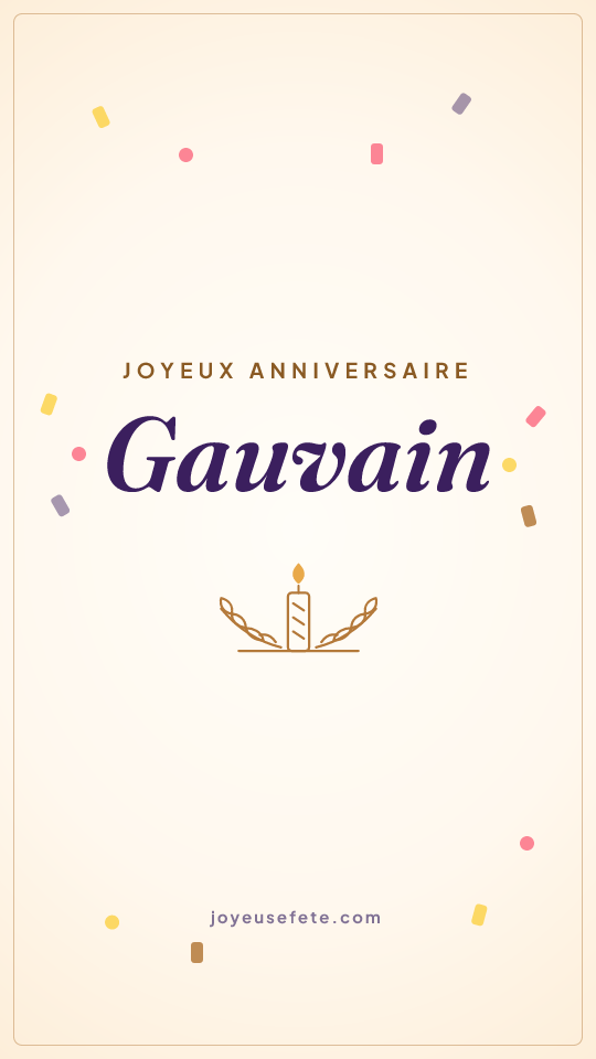 Image « Joyeux anniversaire Gauvain » au format story