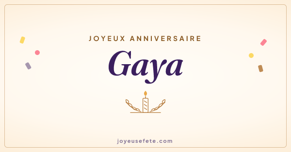 Image « Joyeux anniversaire Gaya » au format large