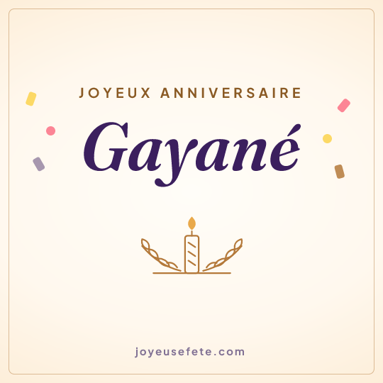 Image carrée « Joyeux anniversaire Gayané » pour WhatsApp