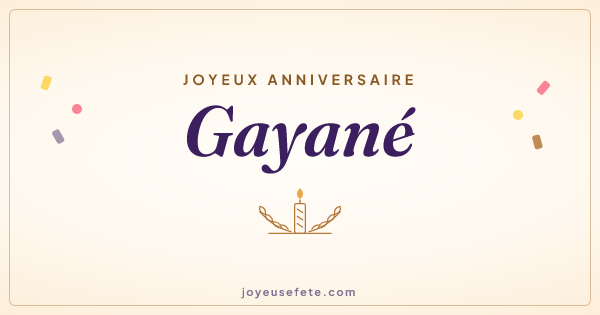 Image « Joyeux anniversaire Gayané » au format large