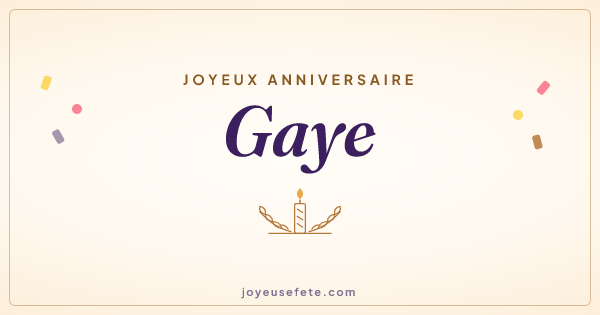 Image « Joyeux anniversaire Gaye » au format large