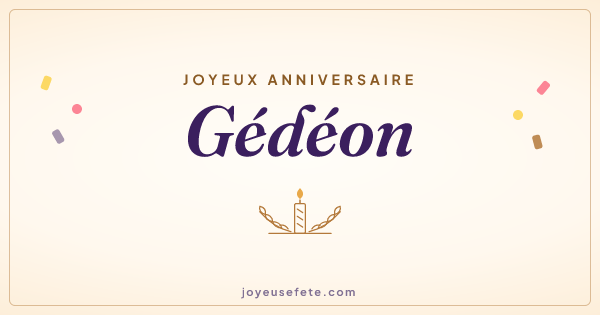 Image « Joyeux anniversaire Gédéon » au format large