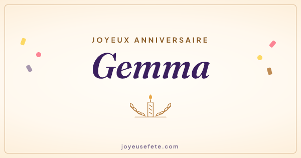 Image « Joyeux anniversaire Gemma » au format large