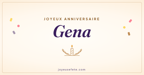 Image « Joyeux anniversaire Gena » au format large