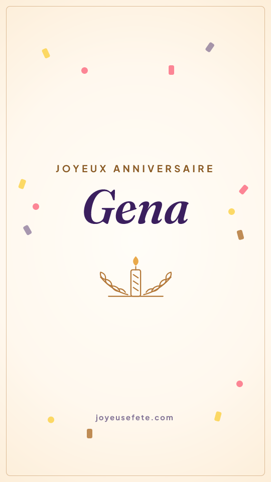 Image « Joyeux anniversaire Gena » au format story