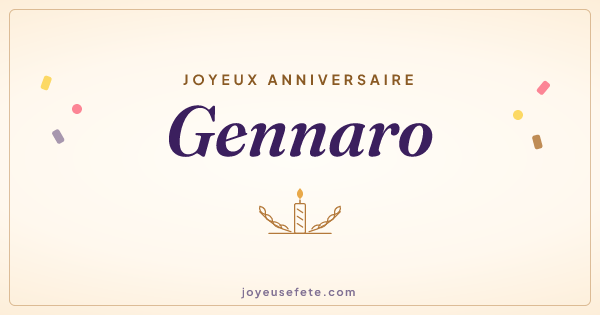 Image « Joyeux anniversaire Gennaro » au format large