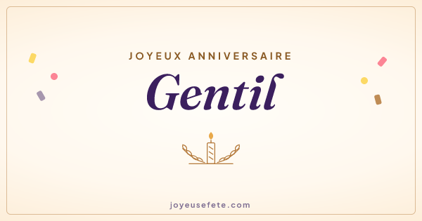 Image « Joyeux anniversaire Gentil » au format large