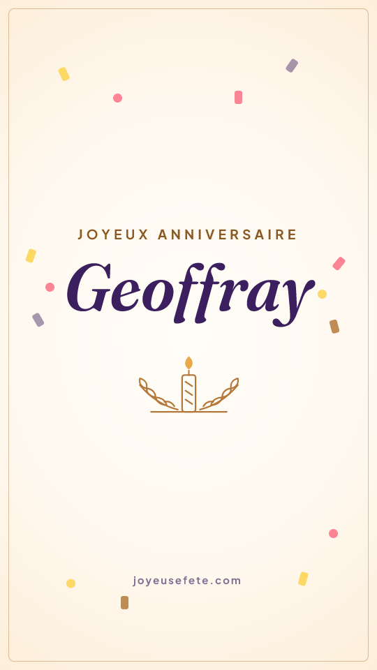 Image « Joyeux anniversaire Geoffray » au format story