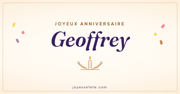 Image « Joyeux anniversaire Geoffrey » au format large