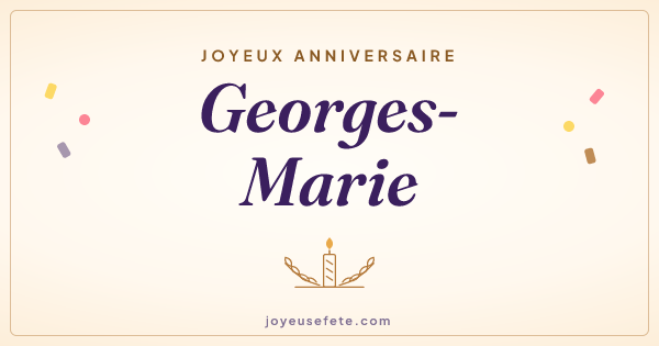 Image « Joyeux anniversaire Georges-Marie » au format large