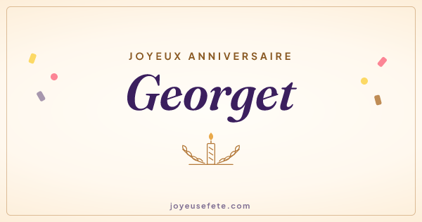 Image « Joyeux anniversaire Georget » au format large