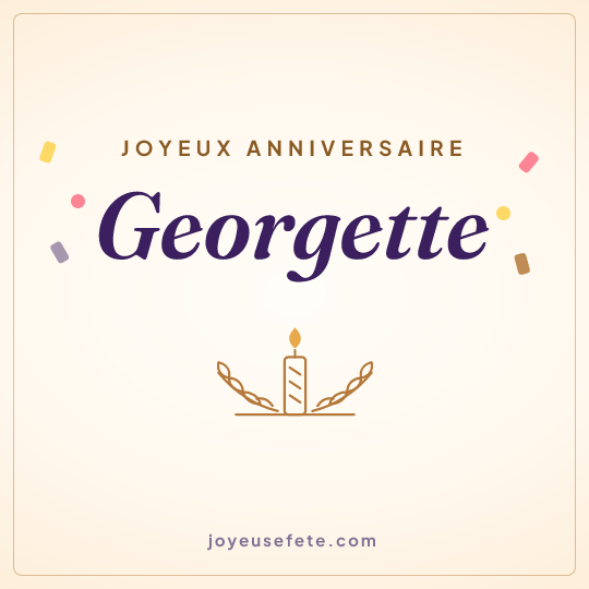 Image carrée « Joyeux anniversaire Georgette » pour WhatsApp
