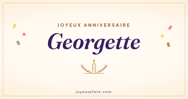Image « Joyeux anniversaire Georgette » au format large